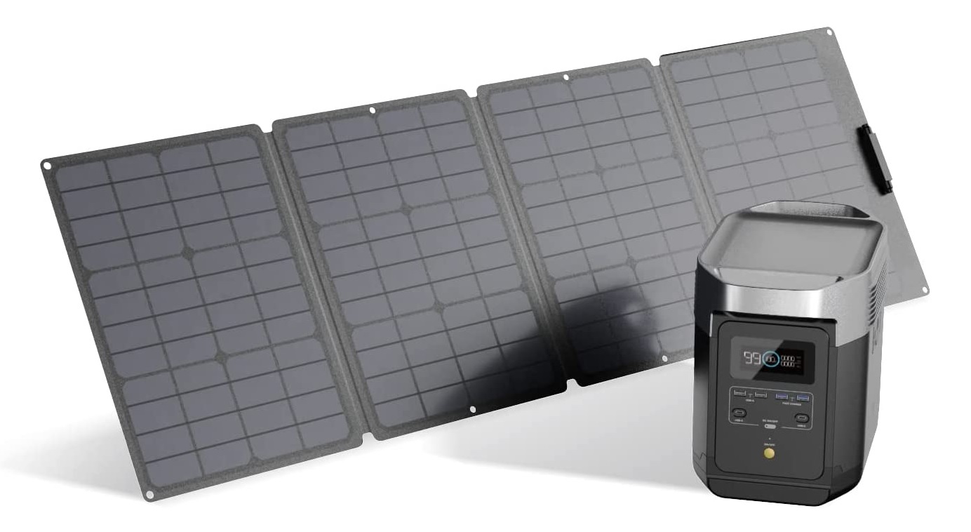 This EcoFlow Bundle kit includes a 1260Wh Solar Generator with Four 110W Solar Panels. Click for info!